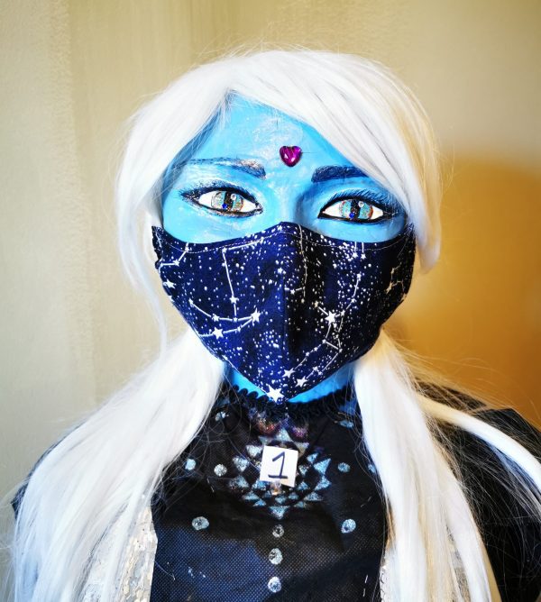 1 - Black Blue with White Glow Constellations