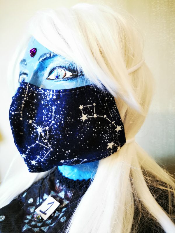 1 - Black Blue with White Glow Constellations