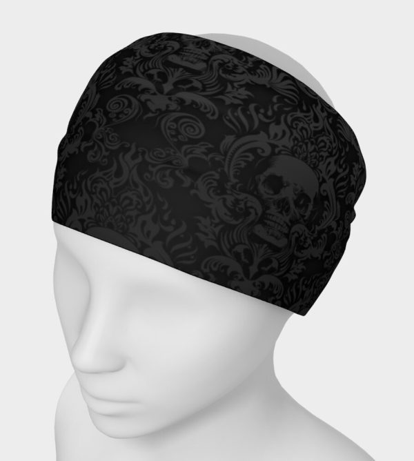Skull Damask Headband Gaiter