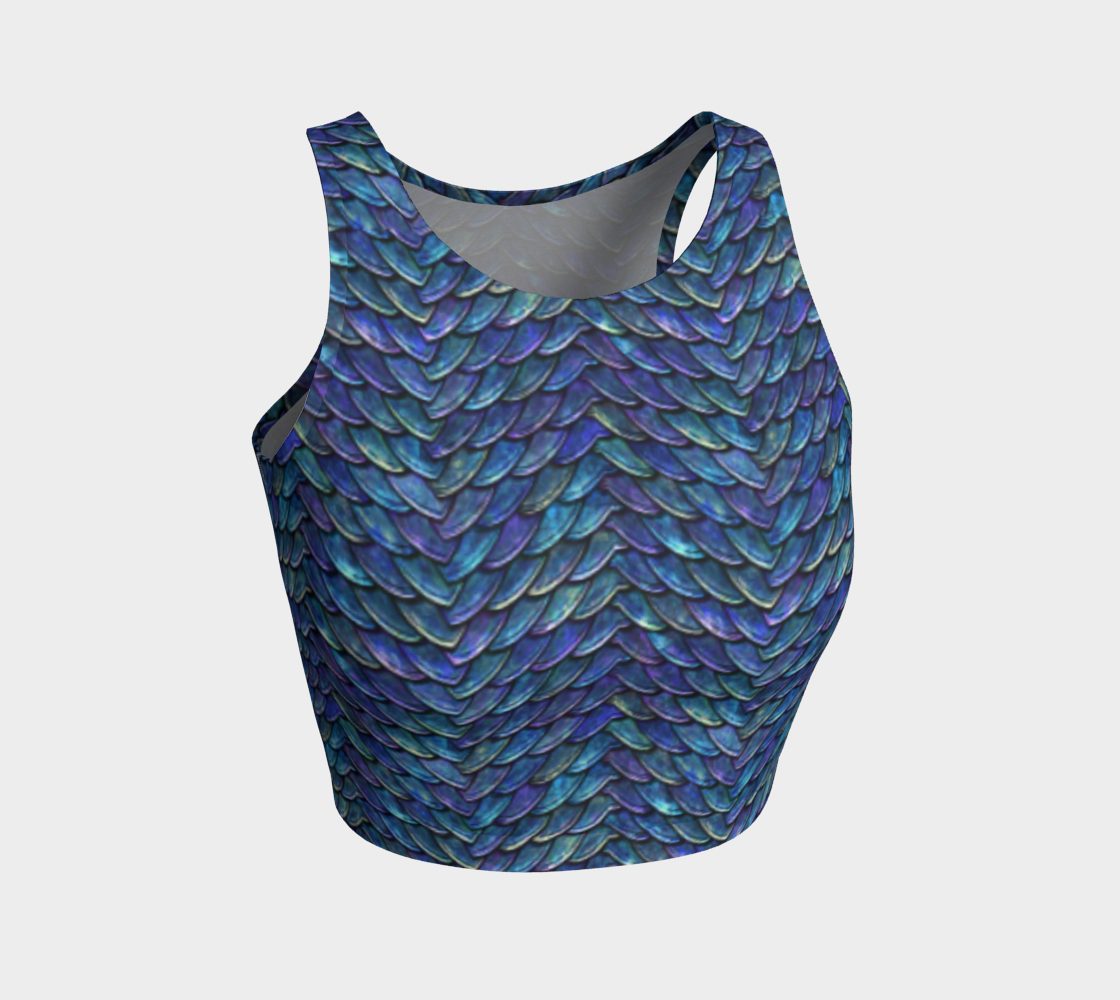 Blue Purple Mother of Dragons Crop Top - Image 2